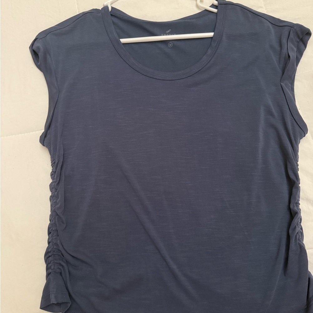 Stylish Navy Sleeveless Muscle Tee